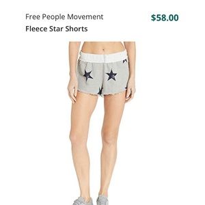 Free People Movement Fleece Star Shorts
